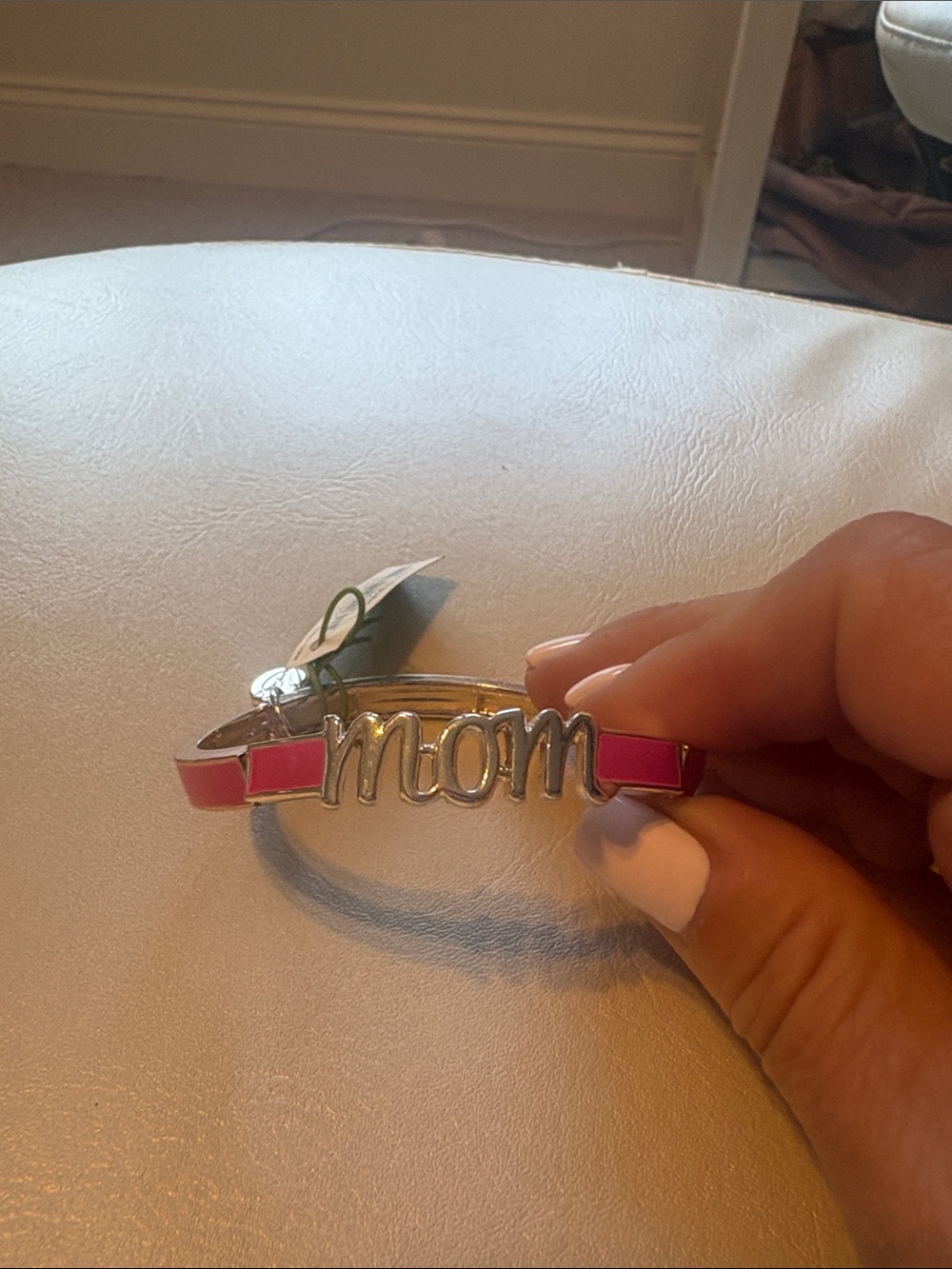 Vera Bradley Mom Script Pink Enamel Bracelet